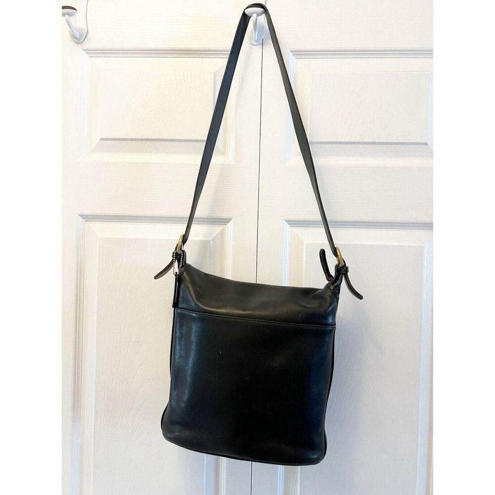 Vintage Coach Women's Flap Black Bag Whitney - Picture 2 of 8